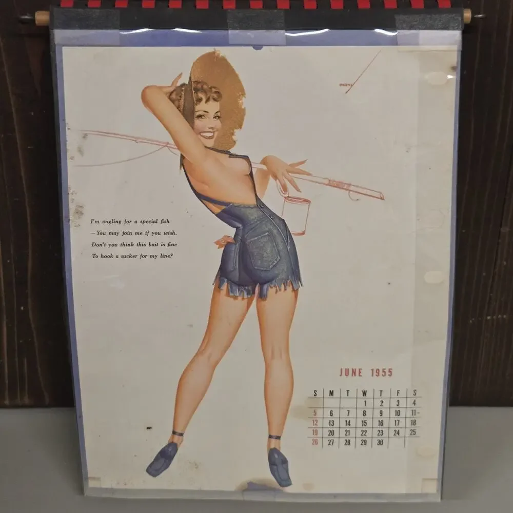 Reusable Pin Up Calendar Vintage Style Art Elvgren Moran Frahm Petty Bradley